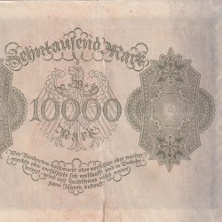 Alternative view of Germany 10 000 Mark 1922 Reichsbanknote Rare Note #B2