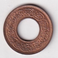 Alternative view of BRITISH -INDIA 1 PICE GEORGE VI 1943 (HC WITH LARGE DOT BELOW DATE) RARE UNC COIN #K-226