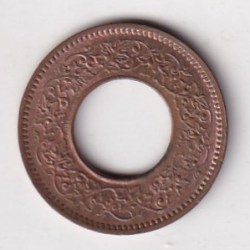 Alternative view of BRITISH -INDIA 1 PICE GEORGE VI 1944 (HC SMALL DOT BELOW DATE) RARE UNC COIN #K-230