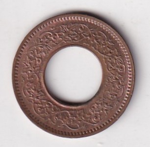 BRITISH -INDIA 1 PICE GEORGE VI 1944 (HC SMALL DOT BELOW DATE) RARE UNC COIN #K-230 - Image 2