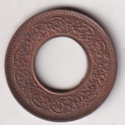 Alternative view of BRITISH -INDIA 1 PICE GEORGE VI 1944 (HC WITH NO MINT MARK BELOW DATE) RARE UNC COIN #K-231