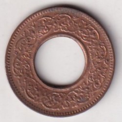 Alternative view of British -India 1 Pice George VI 1944 (FC with Large DOT Below Date) Rare UNC Coin #K-232