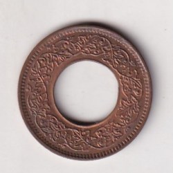 Alternative view of BRITISH -INDIA 1 PICE GEORGE VI 1945 (FC WITH NO MINT MARK BELOW DATE) RARE UNC COIN #K-234