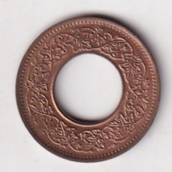 Alternative view of BRITISH -INDIA 1 PICE GEORGE VI 1945 (FC WITH LARGE DOT BELOW DATE) RARE UNC COIN #K-235