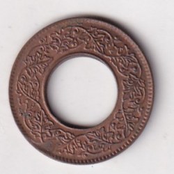 Alternative view of BRITISH -INDIA 1 PICE GEORGE VI 1945 (FC WITH RAISED "L" BELOW THE DATE) RARE UNC COIN #K-236