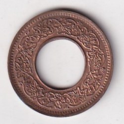 Alternative view of BRITISH -INDIA 1 PICE GEORGE VI 1945 (FC WITH DIAMOND BELOW DATE) RARE UNC COIN #K-237