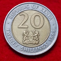 Alternative view of KENYA 20 SHILLING 1998 COIN