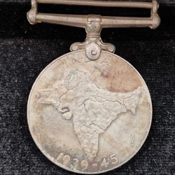 INDIA FULL MAP GEORGE VI BRITISH-INDIA UNNAMED MEDAL RARE #E-407