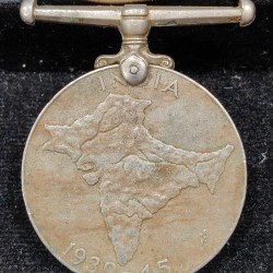 INDIA FULL MAP GEORGE VI BRITISH-INDIA UNNAMED MEDAL RARE #E-408