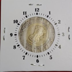 Alternative view of 20 Rs Rare 1"o clock Error Coin Akam Year 2023 Bombay Mint