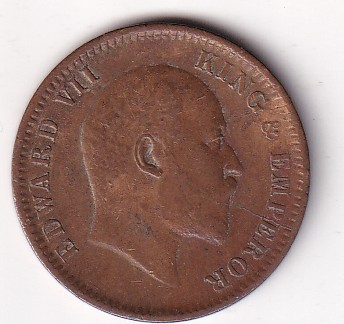 British India ¼ Anna - 1908 (Edward VII) Rare Coin#K-242