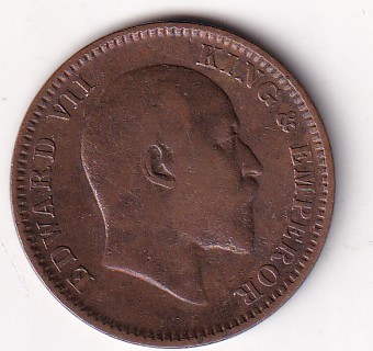 British India ¼ Anna - 1910(Edward VII) Rare Coin#K-244