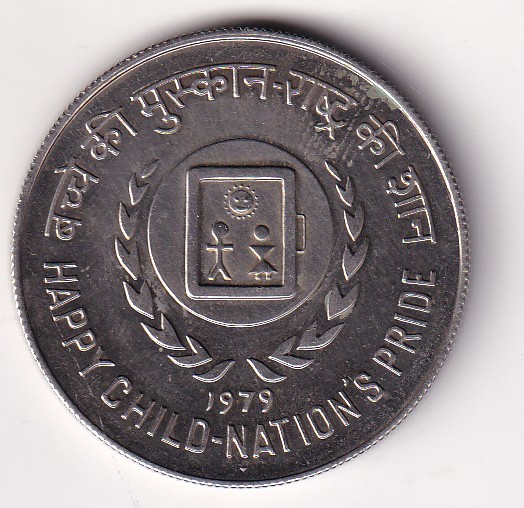 India 10 Rupees 1979 -(International Year of The Child) Commemorative issue Rare Coin #S-18