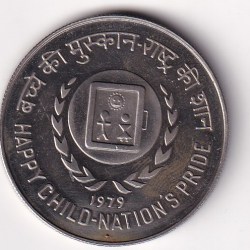 India 10 Rupees 1979 -(International Year of The Child) Commemorative issue Rare Coin #S-20