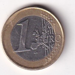 Alternative view of Netherlands 1 Euro 1999 (Beatrix) Rare Bimetallic Coin#S-1