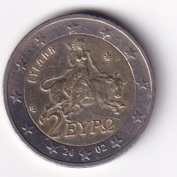 Greece 2 Euros -2002 - 1st map Commemorative issue Rare Coin #S-23