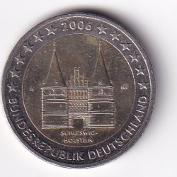 Germany, Federal 2 Euros Bundesländer 2006 - "Schleswig-Holstein" Commemorative issue Rare Coin #S-24