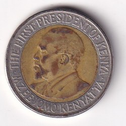 Kenya 20 Shillings Magnetic 2010 Rare Bimetallic Coin#S-12