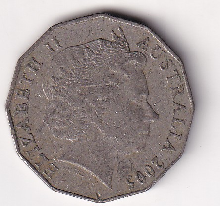 Australia 50 Cents - Elizabeth II (Remembrance - End of World War II) 2005 Rare Commemorative Coin#S-15