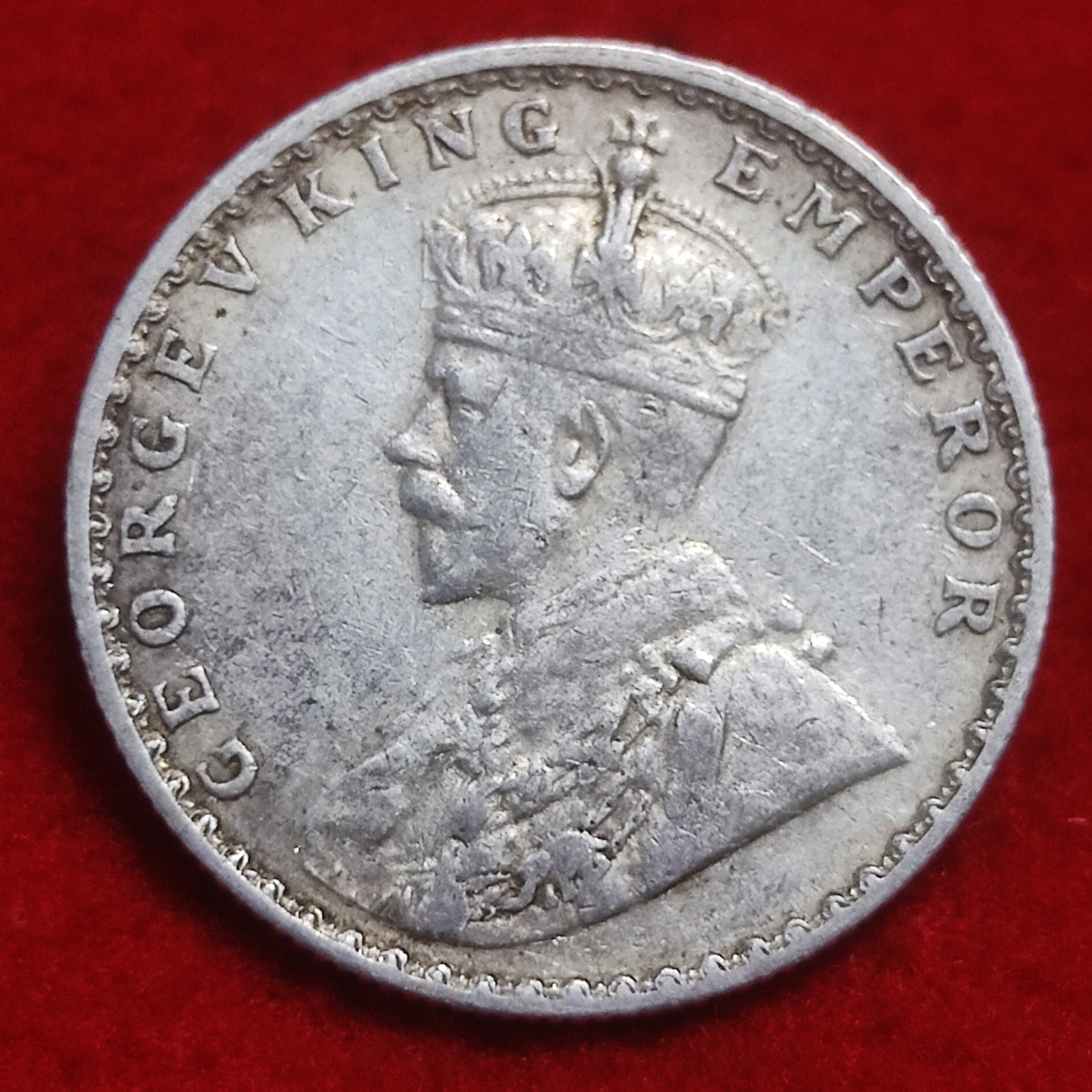 Half Rupee Silver Coin George V 1924 Bombay Mint - Image 2