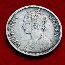 Alternative view of 1/4 RUPEE 1875 COIN