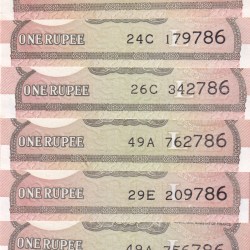 1 Rupees 2017 Governor Shaktikant DAS Rare UNC Fancy Number Ending 786 Note ( Buyer WILL Receive Different Serial Number 1 Note)
