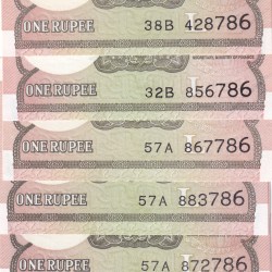 1 Rupees 2018 Governor Subhash GARG Rare UNC Fancy Number Ending 786 Note ( Buyer WILL Receive Different Serial Number 1 Note)