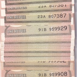 80 NOTE UNC NON- SERIAL 1 RUPEES 2017 SHAKTIKANT DAS RARE