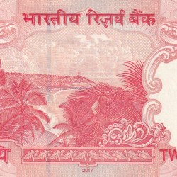 Alternative view of 242424 (Tripling) Fancy Number 20 Rupees (Telescope) Governor Urjit Patel Rare Unc Note