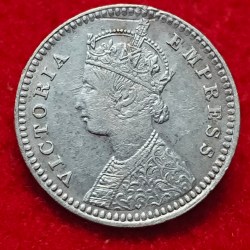 Alternative view of TWO ANNAS COIN 1881 CALCUTTA MINT