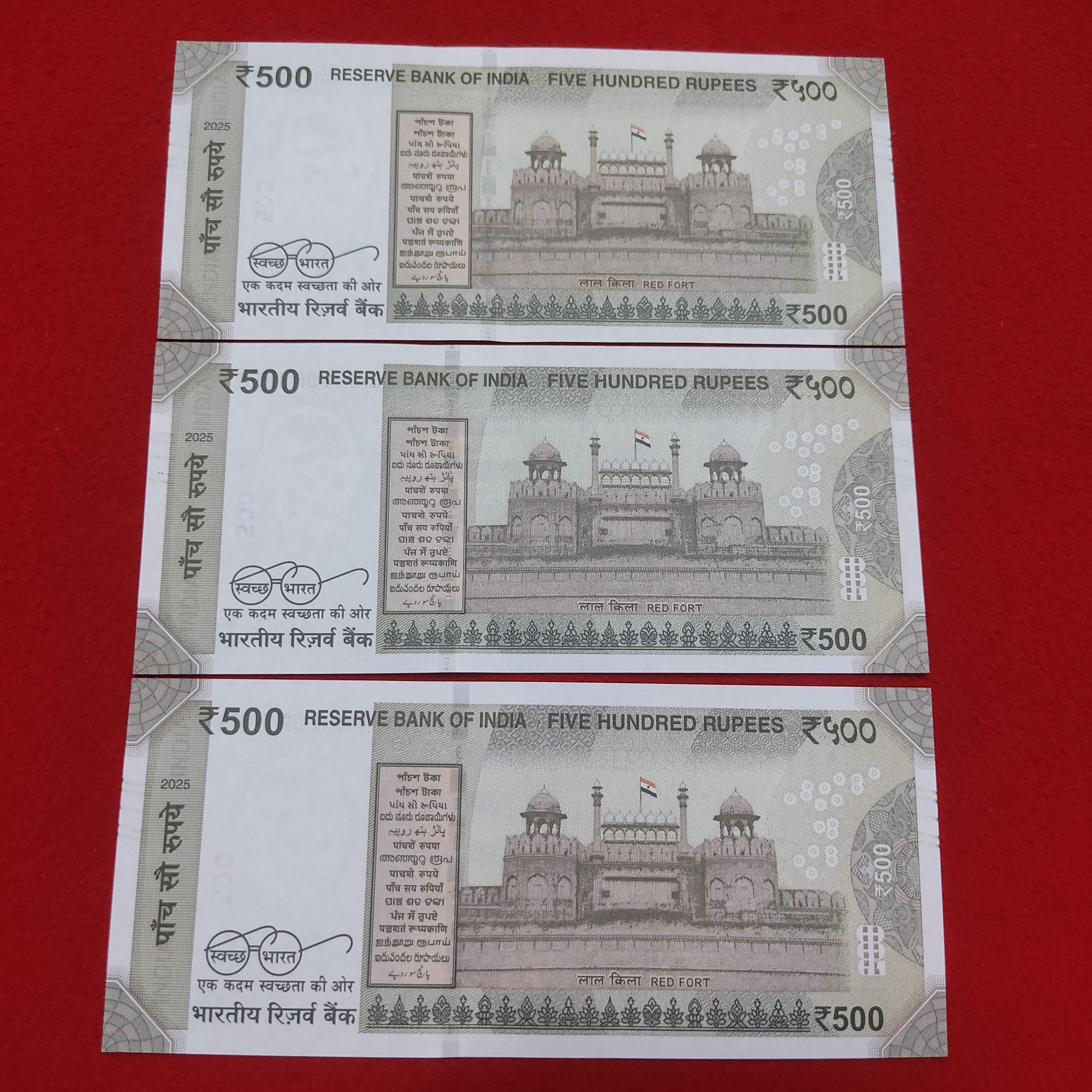 500 Rupees Fency Number Set GEM UNC Condition Same Prefix - Holy Number 786786 000786 786000 - Image 2