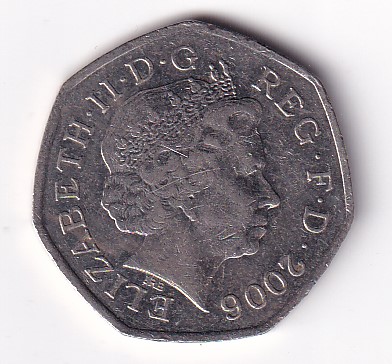 United Kingdom 50 Pence 2006 - Elizabeth II Victoria CrossRare Commemorative Coin #N-435
