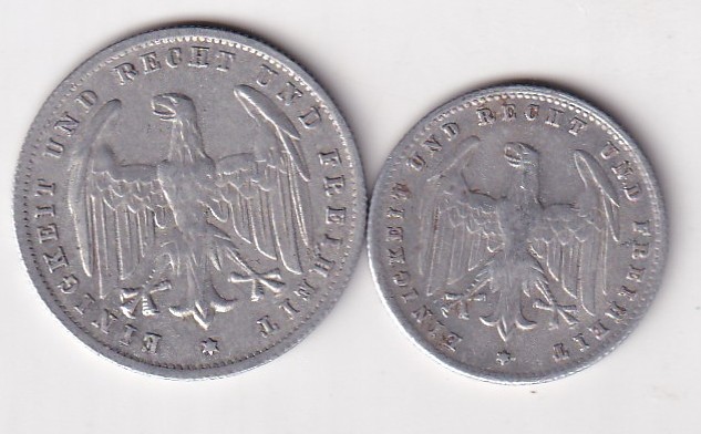 Germany 2 Different Denomination 500 mark and 200 mark 1923 old ishu Rare (2 Coin) Set#N-474