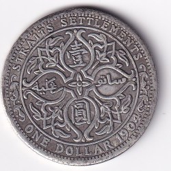 Alternative view of Malaysia › British Malaysia › Straits Settlements 1 Dollar 1904 - Edward VII Rare Token Coin #C-3
