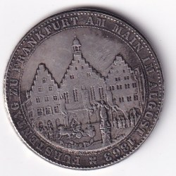 German 1 Thaler 1863 "Memorial Thaler" Rare Commemorative Rare Token Coin #C-6