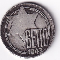 Poland › Lodz Ghetto 20 Mark 1943 Lodz Ghetto Rare Token Coin #C-9