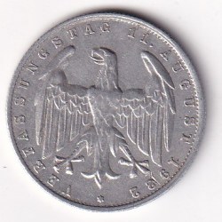 Alternative view of Germany 3 Mark (Weimar Constitution) 1922 Rare Coin#N-463