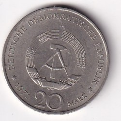 Alternative view of Germany 20 Mark (85th Birthday of Ernst Thälmann) Rare Commemorative Coin#N-470