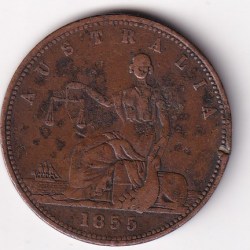 Australia 1 Penny - (A. Toogood Sydney; New South Wales) 1855 Extremely Rare Coin#N-478
