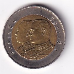 Alternative view of Thailand mounted Army 10 BAHT Commemorative issue BIMETALLIC RARE UNC COIN #C-20