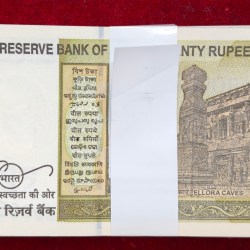 Alternative view of 20 RUPEES (2026) GOVERNOR SANJAY MALHOTRA RARE GEM UNC SERIAL PACKET WITH FANCY NUMBER 000786