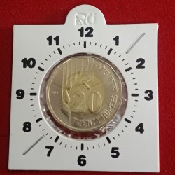 Extremely Rare 20 Rupees Rain Water 5 " o Clock Error Coin Year 2020 Bombay Mint Gem Bunc Condition RBI Mistake Coin