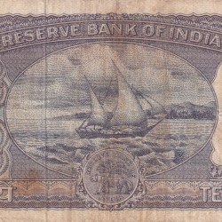Alternative view of 10 RUPEES DIAMOND GOVERNOR P.C.BHATTACHARYA RARE NOTE