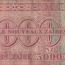 Alternative view of Congo (Zaire) 5000 Nouveaux Zaïres (1995) Rare Note#B2