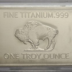 Alternative view of United States 1 Troy OUNCE 999 Fine Titanium Bar Ultra Bullion Bar Ultra Unoque Rare