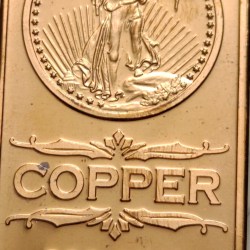 Saint Gaudens Liberty 999 Pure Copper Medallion 1AVDP Oz 28.3gms