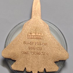 Alternative view of SU-57 Felon 2025 Toro Mint 1 OZ 999 Fine Copper Rare