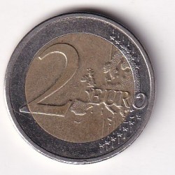 Alternative view of Malta 2 Euros (2nd map) 2015 Rare Bimetallic Coin #C-37