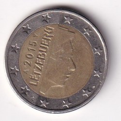 Luxembourg 2 Euros - Henri I 2015 Rare Bimetallic Coin #C-39