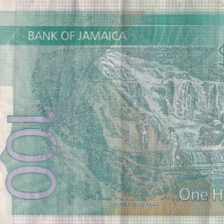 Alternative view of Jamaica 100 Dollars Independenc Rare Polymer Note #B2